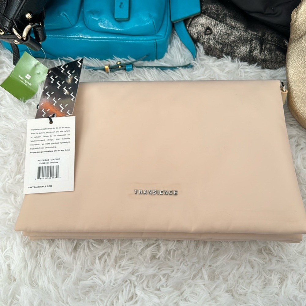 Transience travel bag, pillow bag. New with tags